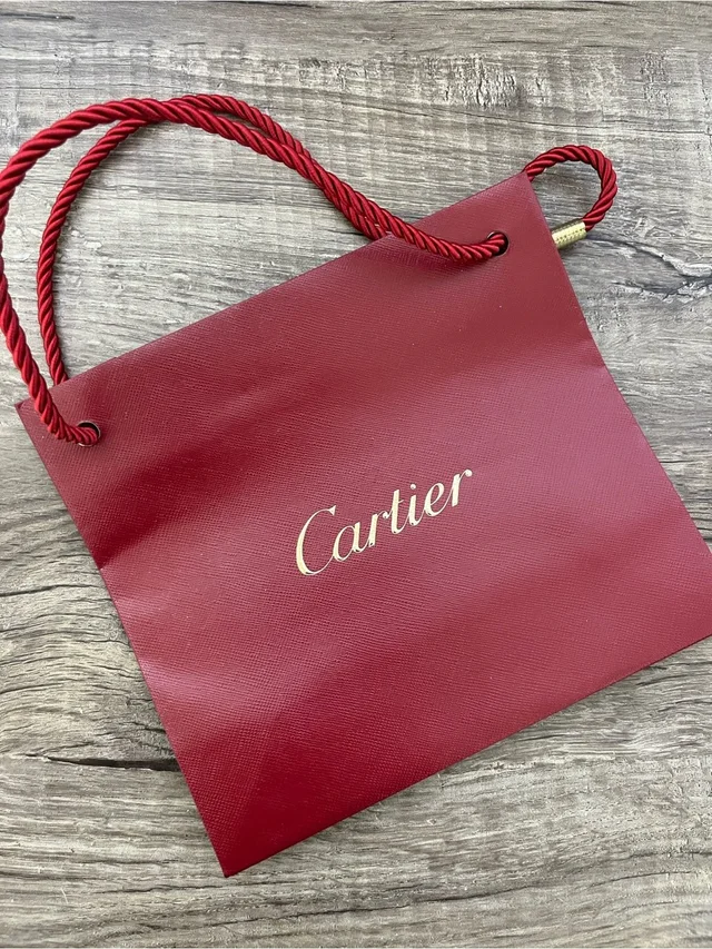 Cartier Red Gift Bag With Rope Handles in red|gold from Poshmark