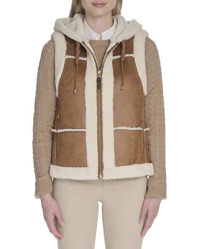 Cole Haan Waxed Suede Shearling Vest, image 1 of 1 from Rue La La