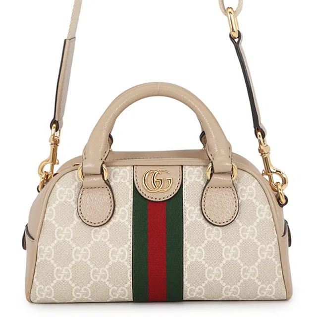 Gucci Ophidia 2-way Handbag Beige724606 GG Supreme Leather in Leather from GALLERY RARE