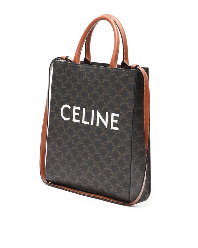 Celine Small Triomphe Vertical Cabas Tote Bag in Canvas from A Retro Tale, photo 2 of 9
