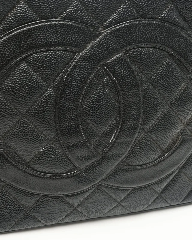 Chanel Caviar Quilted Medallion Tote Bag in Caviar leather from A Retro Tale, photo 6 of 15