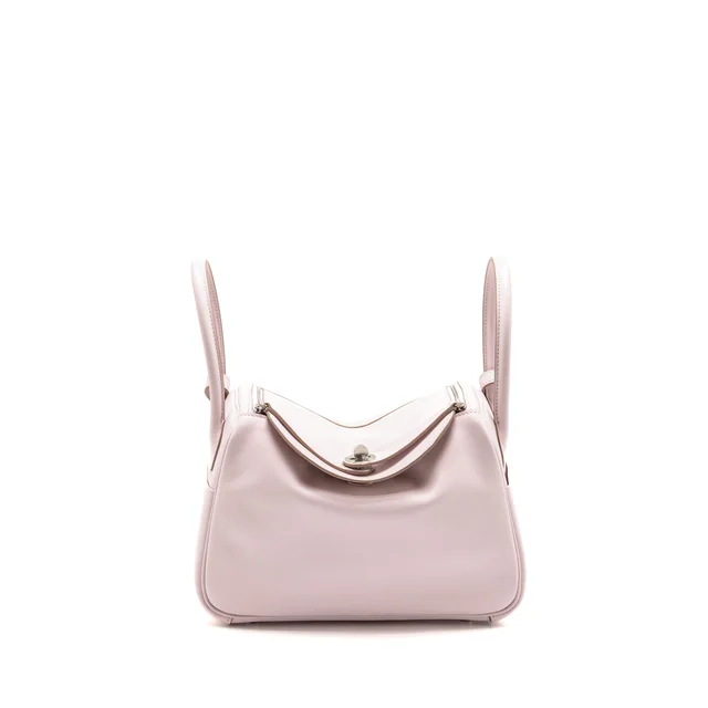 Hermès Lindy 26 Swift mauve pale / gold SHW stamp U in Gold Swift leather from EMIER
