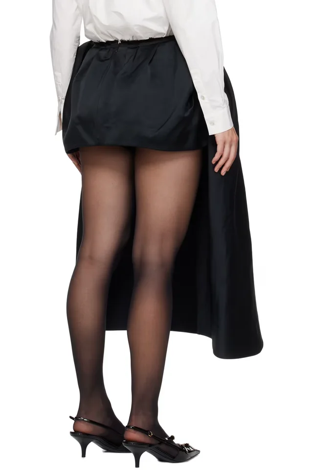 SHUSHU/TONG Black Vintage Irregular Miniskirt, photo 3 of 4 from SSENSE