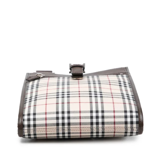 Beige Burberry House Check Canvas Crossbody in Beige Canvas from Designer Revival, photo 3 of 6