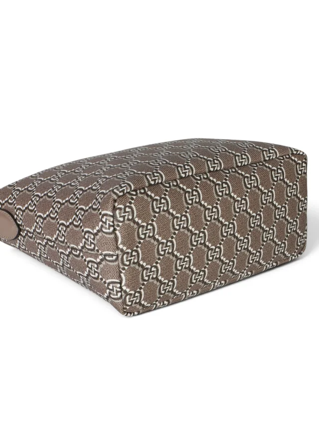Gucci Taupe GG Shadow Monogram Canvas Super Mini Ophidia Hobo in Taupe Coated canvas from Season 2 Consign, photo 6 of 8
