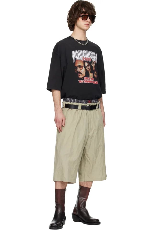 WILLY CHAVARRIA Khaki Toluca Shorts, photo 5 of 5 from SSENSE