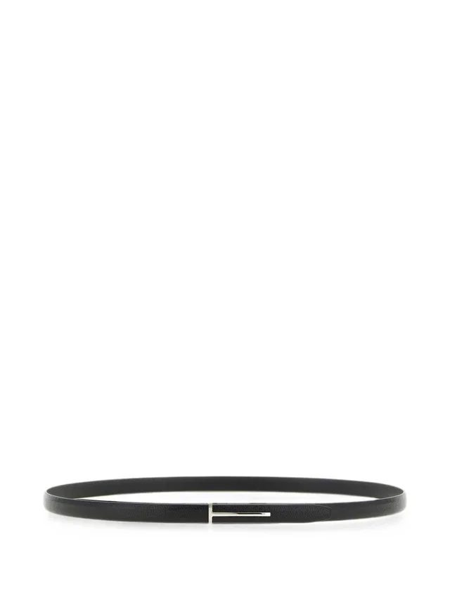 Tom Ford Icon Belt — Black Goat Leather in Black Goatskin from HEWI