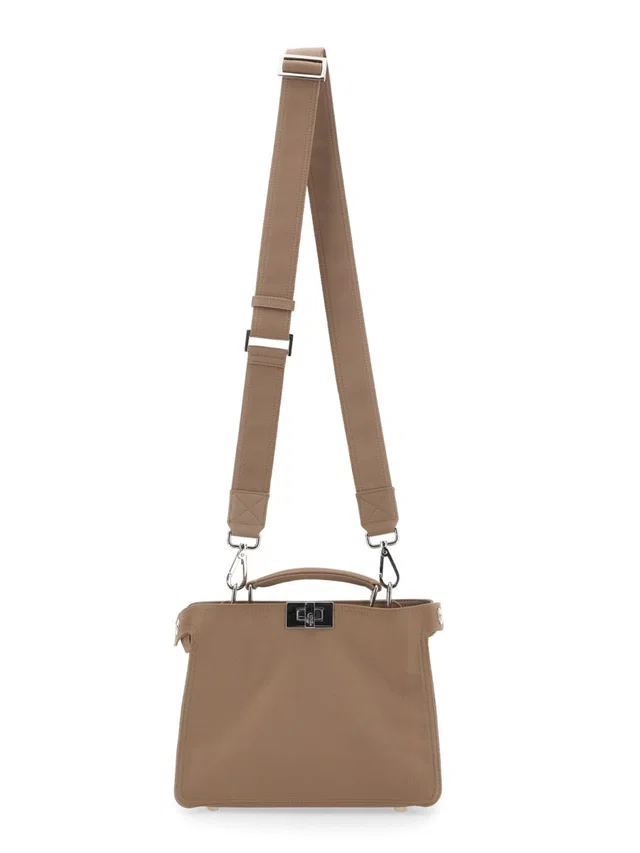 Fendi Peekaboo Iseeu Top Handle Bag — Beige Polyester in Beige from HEWI
