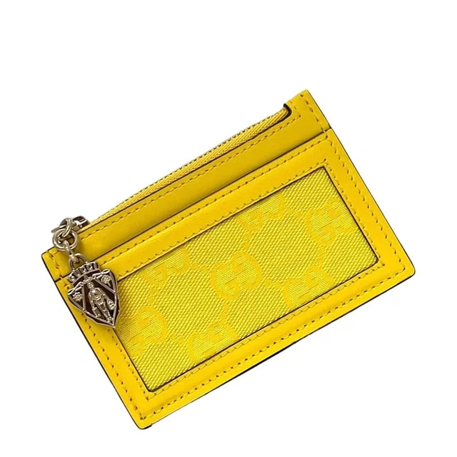 Gucci Coin Case in Yellow Canvas from The Reluxe