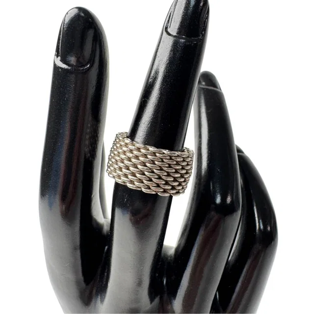 Tiffany & Co. Somerset Mesh Ring Silver in Silver from The Reluxe