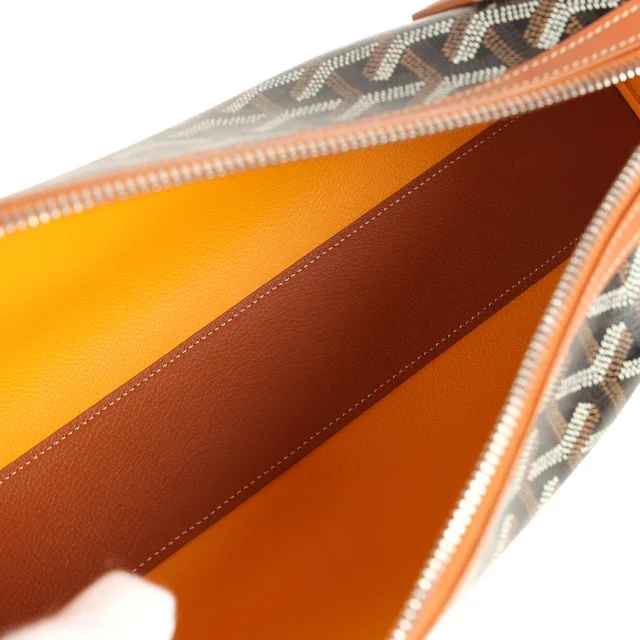 Goyard Goyardine Canvas Bonbonnière Bag Black, Brown Chevroches Calfskin Palladium Hardware in Black Calfskin from Madison Avenue Couture, photo 8 of 9