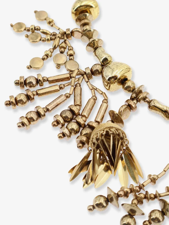 Dries Van Noten Tassel pendant necklace in Chain：Brass 70%,Resins 30% Description: A magnificent necklace crafted from metal with an antique, distressed finish; interwoven…, photo 3 of 3 from SENSER