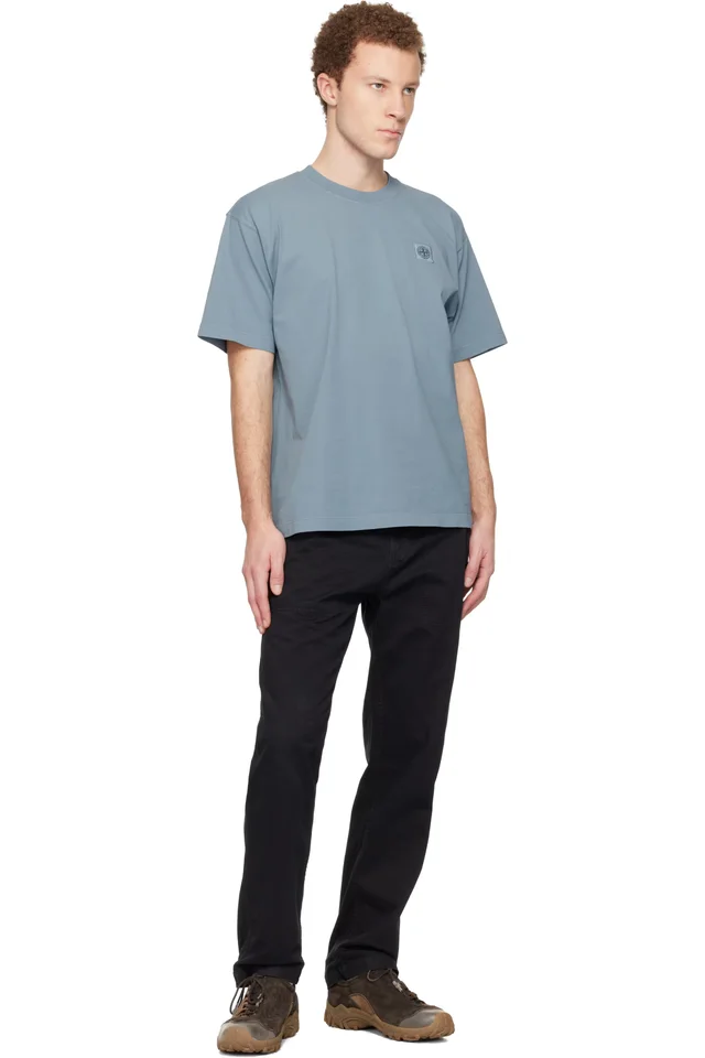 Stone Island Black 3100003 Organic Cotton Stretch Broken Twill Trousers, photo 4 of 4 from SSENSE