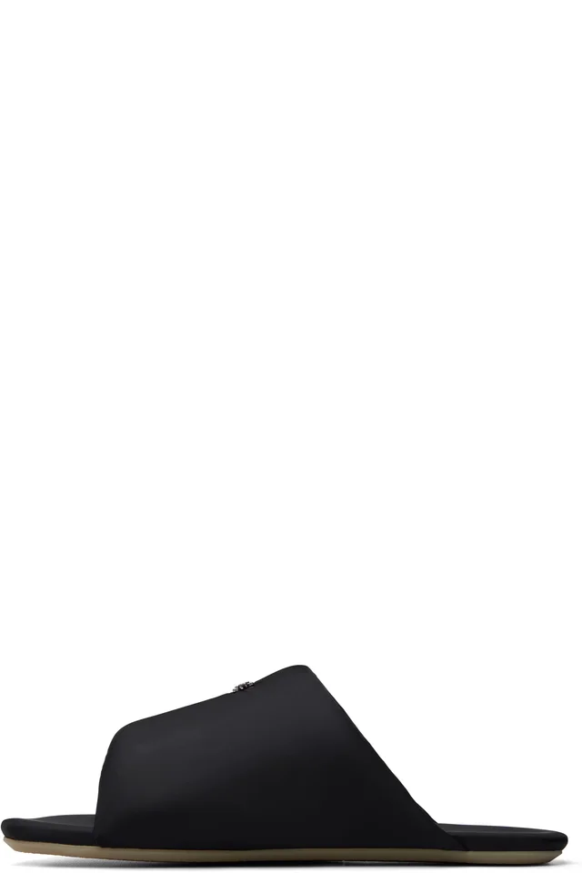 MM6 Maison Margiela Black Padded Sandals, photo 3 of 5 from SSENSE