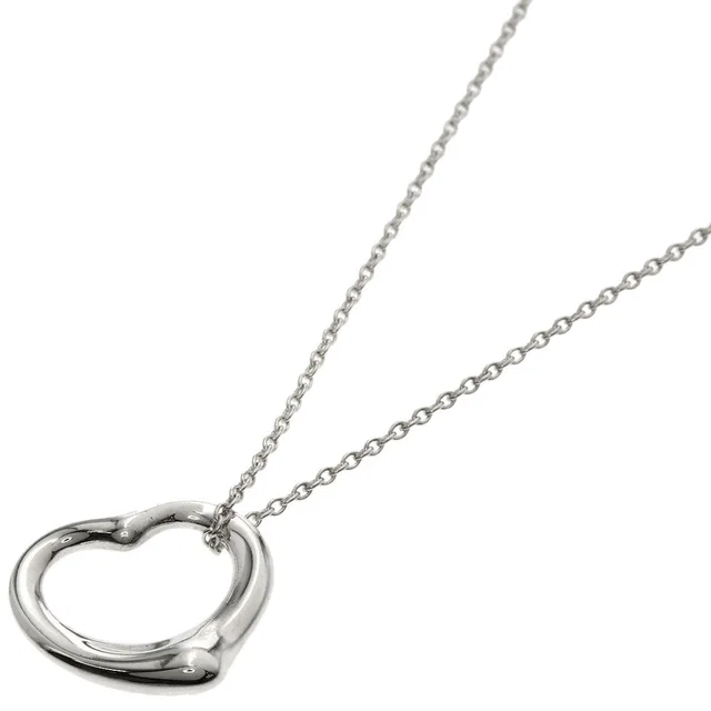 Tiffany & Co. Open Heart Necklace Silver in Silver from The Reluxe