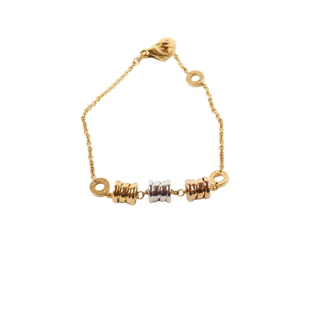 Bvlgari B.zero 1 Three- Element Tricolour Gold Bracelet from The Purse Affair