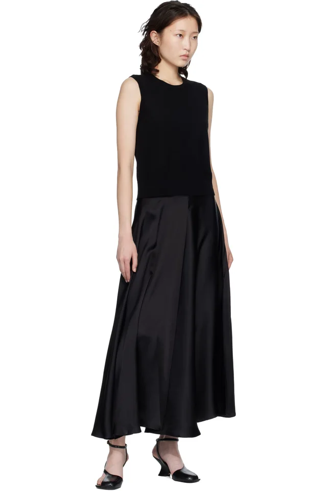 ANINE BING Black Christina Midi Skirt, photo 4 of 4 from SSENSE