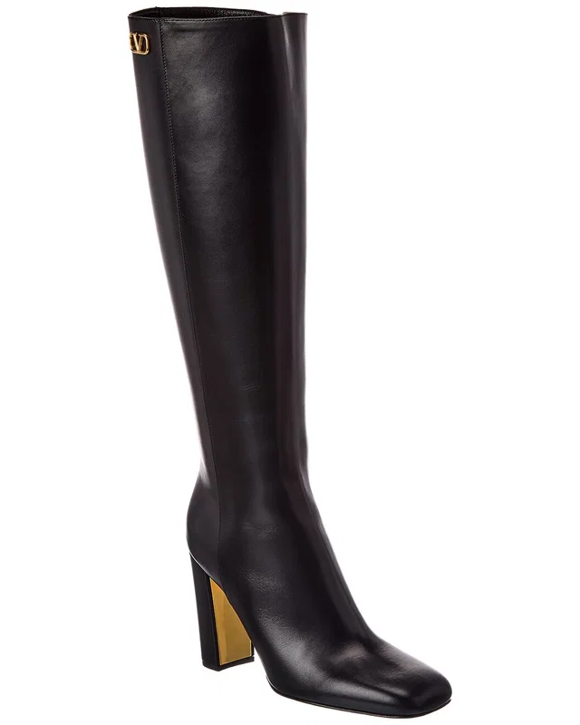 Valentino VLogo 100 Leather Knee-High Boot, image 1 of 1 from Rue La La