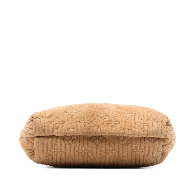 Brown Louis Vuitton Monogram Motard After Dark Clutch Bag in Brown Suede from Designer Revival, photo 2 of 2