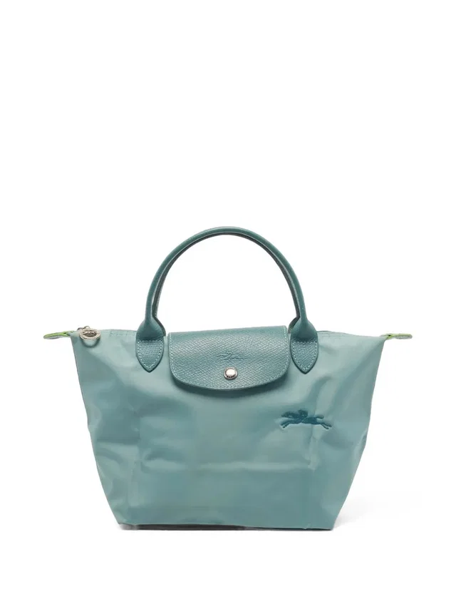 Longchamp small Le Pliage tote bag - women - Nylon/Calf Leather - One Size - Green in green Calfskin from Farfetch