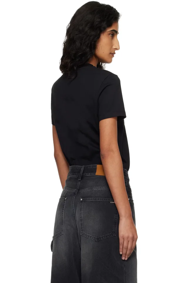Black 'Amiri' Core Logo T-shirt, photo 3 of 5 from SSENSE