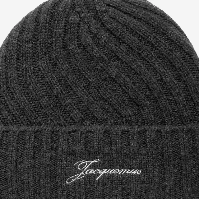 Jacquemus Acu00767ak00287 Twisted Cashmere Beanie — Gray Beanies in Grey Cashmere from HEWI