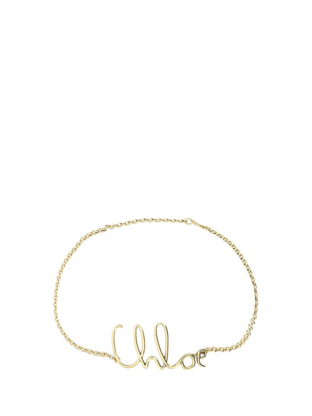 Chloé Metal Chain With Monogram Belt — Gold Brass in Gold from HEWI