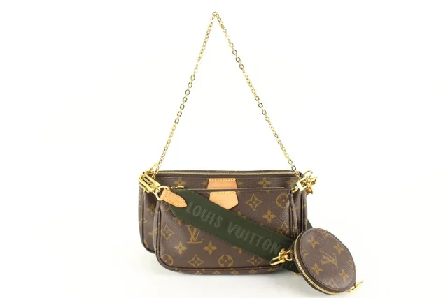 Louis Vuitton Khaki Monogram Multi Pochette Accessories 3 Way in Green Canvas from Bagriculture