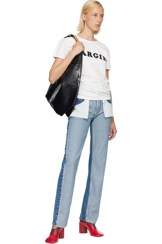 MM6 Maison Margiela Blue Straight-Leg Jeans, photo 4 of 4 from SSENSE