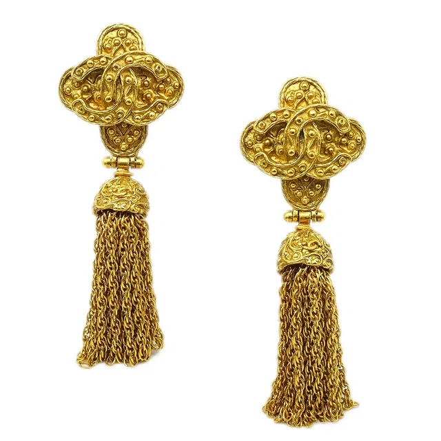 Chanel 1994 Filigree Dangle Earrings Clip-On from AMORE Vintage Tokyo