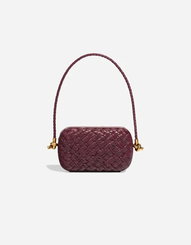 Bottega Veneta Knot On Strap Calf Burgundy in Red Calfskin from SACLÀB