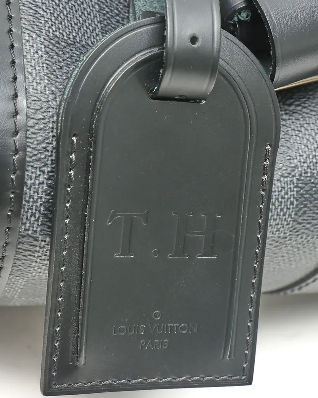 Louis Vuitton Damier Graphite Keepall 45 Bandoulière Weekend Bag in Grey Canvas from A Retro Tale, photo 6 of 9