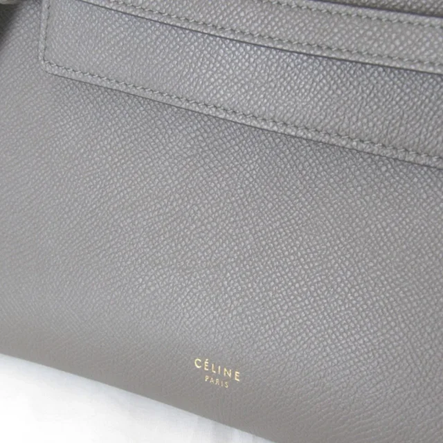 Celine Belt Bag Leather Shoulder Bag in Gray Calfskin from LuxUness, photo 5 of 9