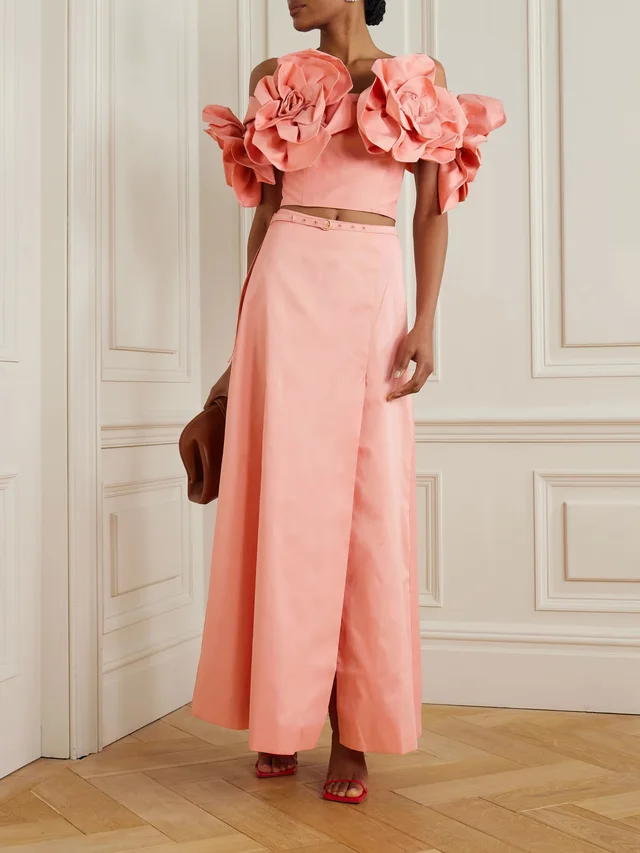 AJE. Etta belted wrap-effect taffeta maxi skirt in Pink, photo 2 of 2 from NET-A-PORTER (Canada)