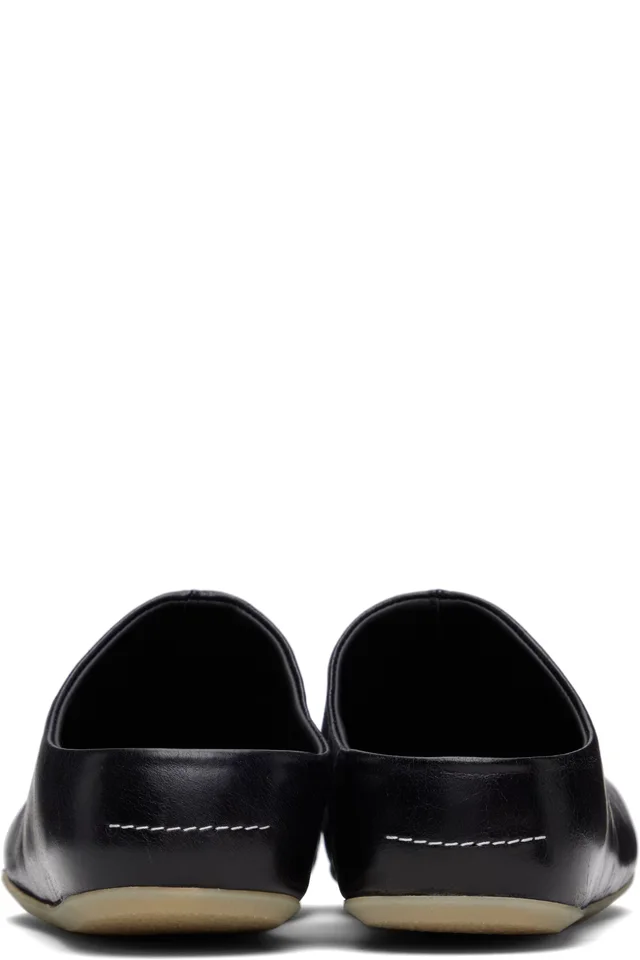 MM6 Maison Margiela Black Factory Sabot Loafers, photo 2 of 5 from SSENSE