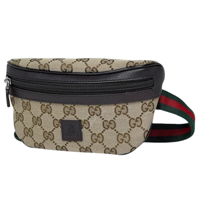 Gucci Belt Bag GG Pattern Kids Line Canvas Brown in Brown Canvas from The Reluxe