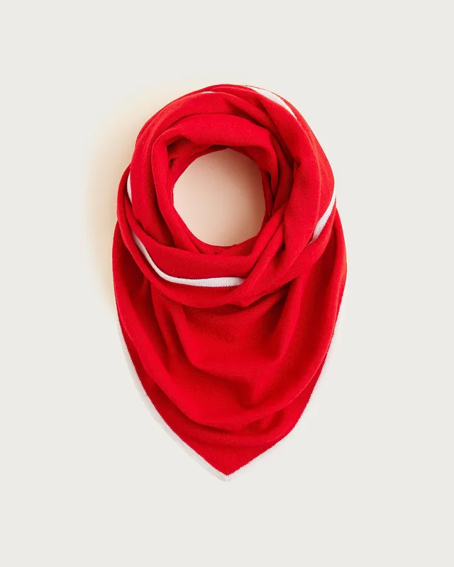 J.Crew Tipped wool-cashmere blend bandana in White from J.Crew (Canada), photo 1 of 1