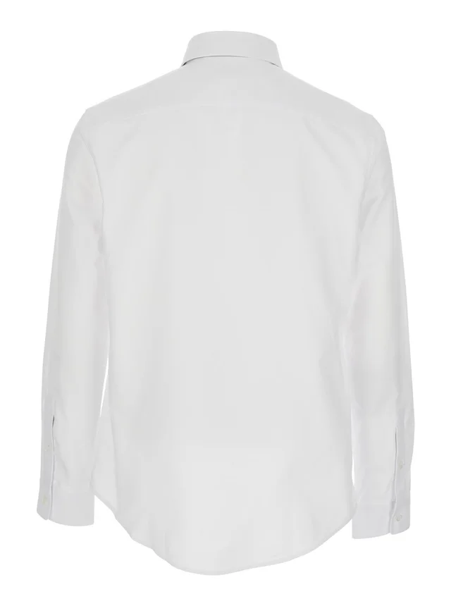Burberry White Shirt with Button Down Collar in Cotton Man in White 100% Cotton, photo 4 of 6 from Gaudenzi Boutique
