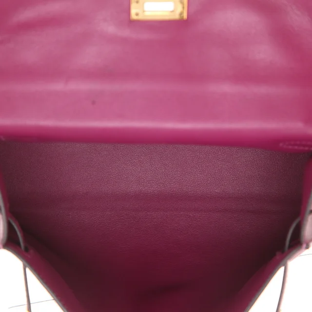 Hermès Kelly Clutch – Anemone purple Swift leather clutch in Purple Swift leather from Collector Square, photo 5 of 6