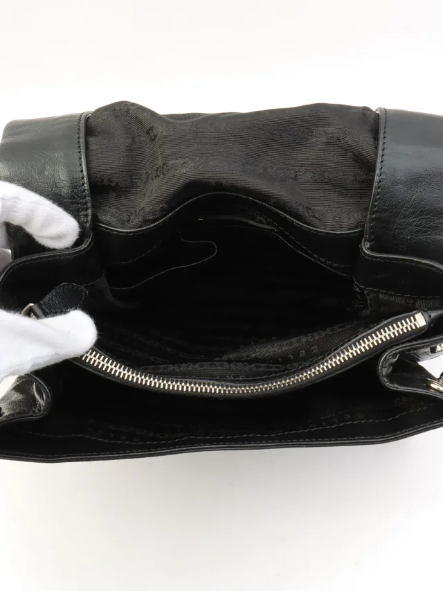 Celine Lizard emboss 2-way bag, black from VINTAGE QOO TOKYO, photo 5 of 14