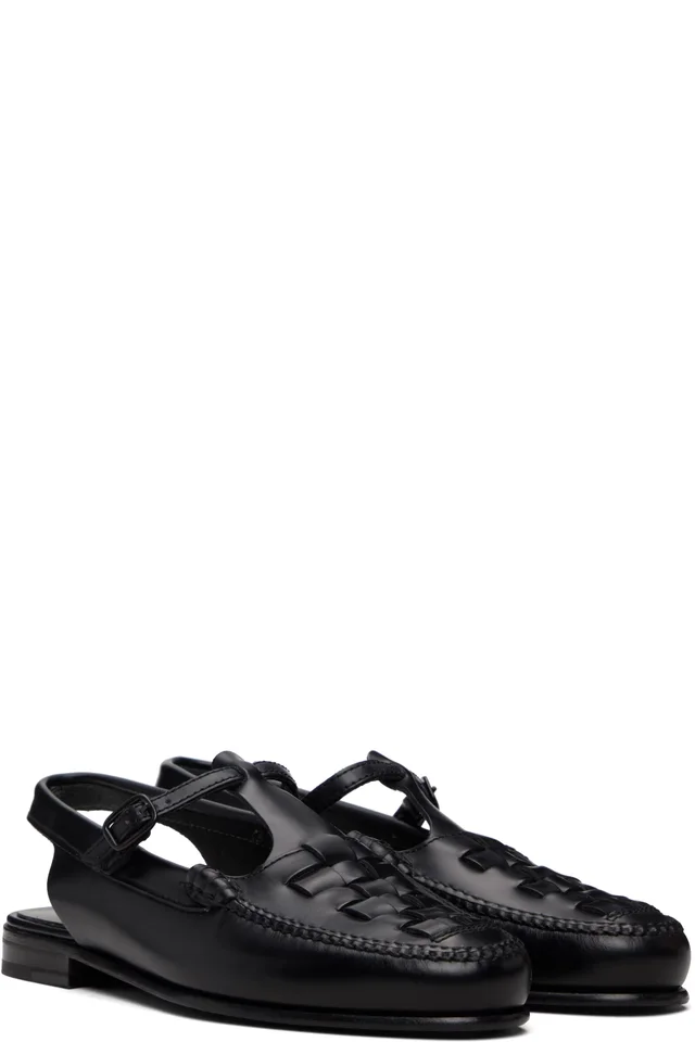 HEREU Black Roqueta Loafers, photo 4 of 5 from SSENSE