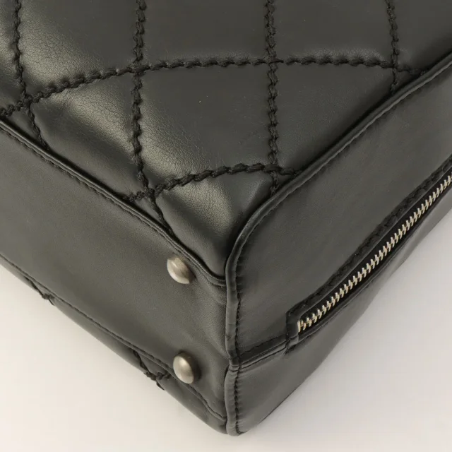 Chanel Around 2007 Wild Stitch Handbag Black from VINTAGE QOO TOKYO, photo 9 of 12