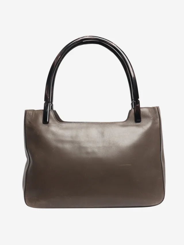 Prada Brown vintage leather shoulder bag in Brown Leather from Sign of the Times