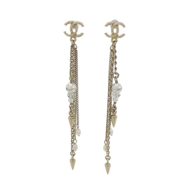 Chanel Earrings Gold in Gold from The Reluxe