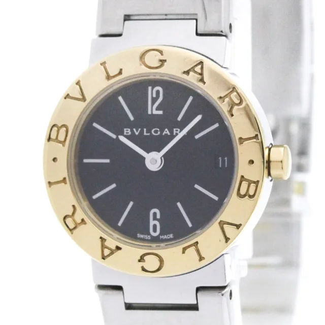 BVLGARI BVLGARI- 18K Gold Steel Ladies Watch BB23SG in Black from Elady