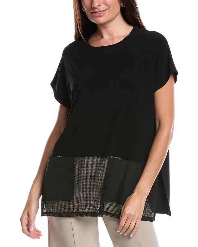 Joseph Ribkoff Mesh Hem Top, image 1 of 1 from Gilt