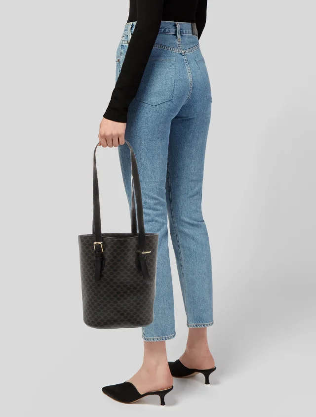 Celine Bucket Bag handbags, wallets & cases in Black Leather from The RealReal, photo 2 of 6