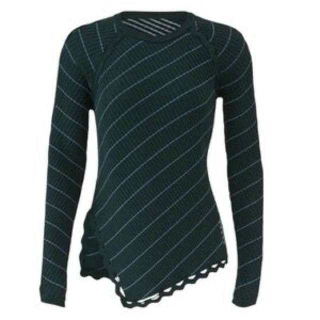 SIMKHAI Women's Sweater - Green/Blue - 30B in blue|green Nylon from Depop, photo 2 of 3