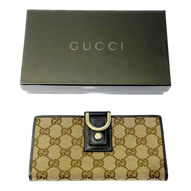 Gucci GG Canvas Wallet Brown in Brown Canvas from The Reluxe