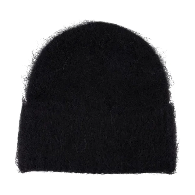 TOTEME 244-Wsh1524-Ya0106-001 Alpaca Wool Beanie — Black Beanies in Black Wool from HEWI